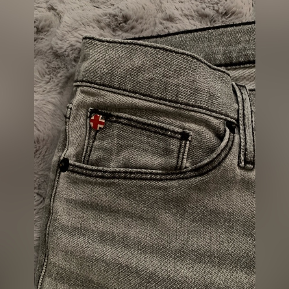 Hudson “Blair” Dark Gray High Rise Super Skinny Ankle Jeans • EUC • Size 27 - Picture 4 of 11